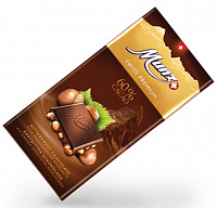 Горький шоколад MUNZ 60% какао с обжаренным фундуком, 10шт*100г
