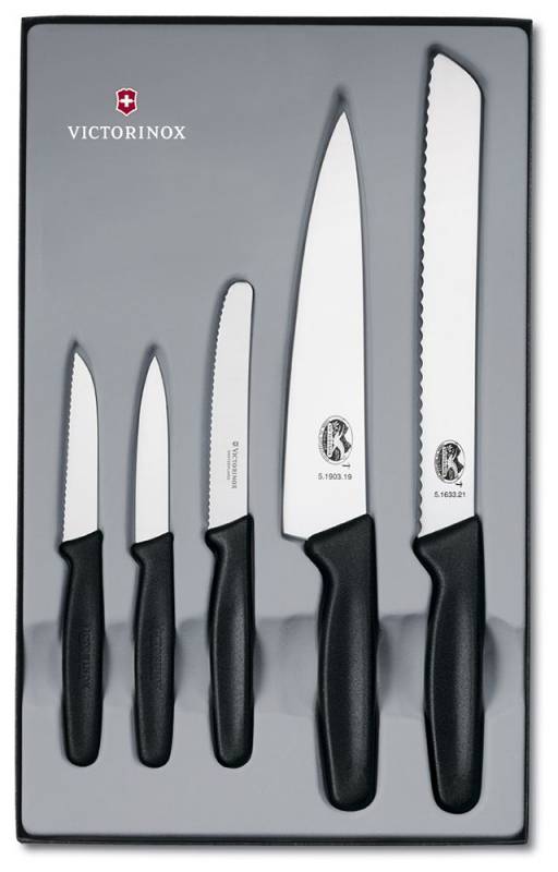 Набор ножей Victorinox STANDART (5.1163.5) стальной черный подарочная коробка