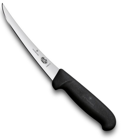 Нож Victorinox обвалочный "Fibrox", лезвие 15 см узкое, черный