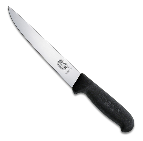 Нож Victorinox обвалочный "Fibrox", лезвие 18 см, черный
