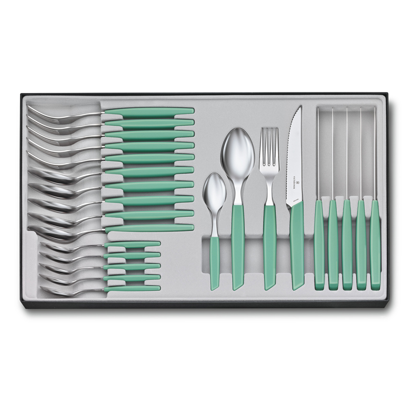 Набор Victorinox кухонный Swiss Modern, 24 предмета, мятно-зелёный Набор Victorinox кухонный Swiss Modern, 24 предмета, мятно-зелёный