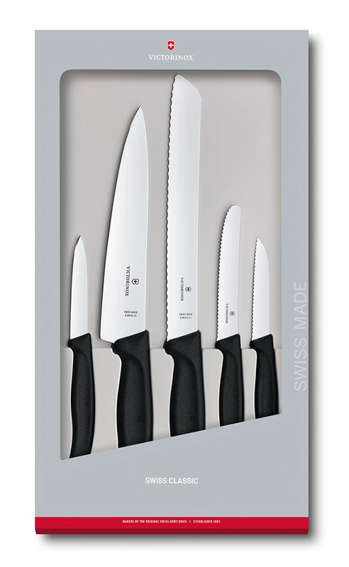 Набор Victorinox кухонный, 5 предметов, черный (подарочная упаковка) Набор Victorinox кухонный, 5 предметов, черный (подарочная упаковка)