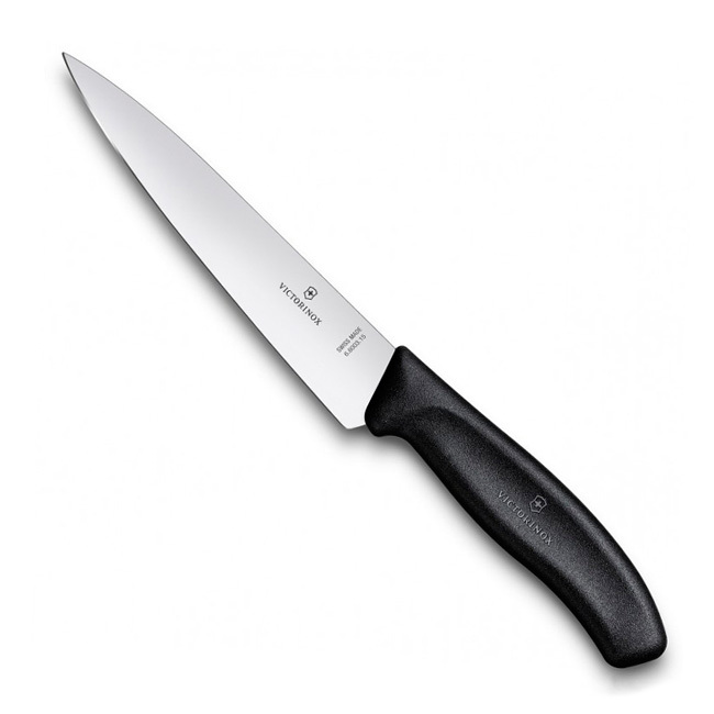 Нож Victorinox разделочный, лезвие 15 см, черный