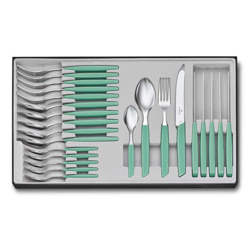 Набор Victorinox кухонный Swiss Modern, 24 предмета, мятно-зелёный Набор Victorinox кухонный Swiss Modern, 24 предмета, мятно-зелёный