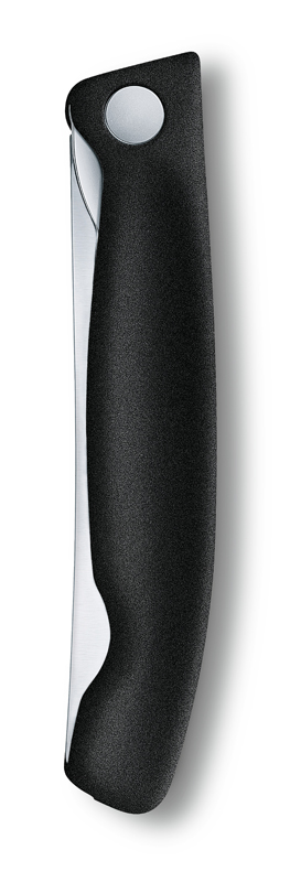 Нож для овощей VICTORINOX SwissClassic, складной, лезвие 11 см с волнистой заточкой, чёрный Нож для овощей VICTORINOX SwissClassic, складной, лезвие 11 см с волнистой заточкой, чёрный