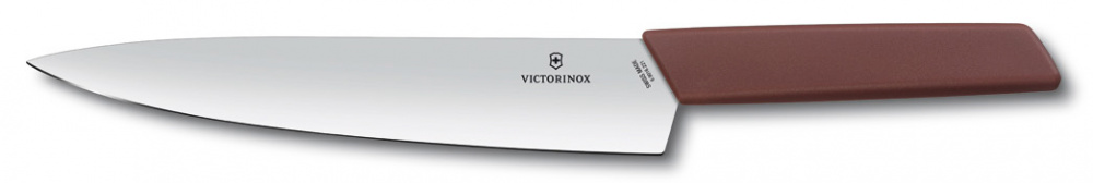 Нож Victorinox разделочный, лезвие 22 см, красный