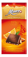 Горький шоколад MUNZ с апельсином и миндалем, 12шт*100г