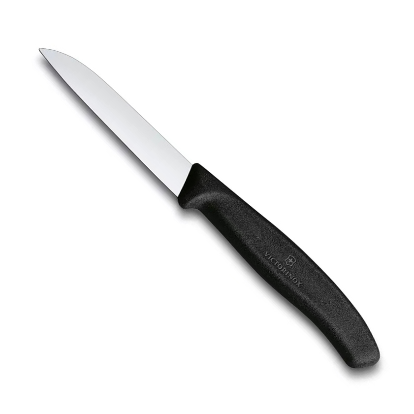 Нож для овощей VICTORINOX SwissClassic, лезвие из нержавеющей стали 8 см, чёрная пластиковая рукоять