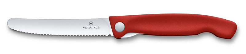 Набор VICTORINOX Swiss Classic: складной нож для овощей и разделочная доска, красная рукоять Набор VICTORINOX Swiss Classic: складной нож для овощей и разделочная доска, красная рукоять