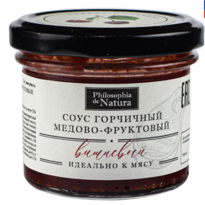 Соус горчичный медово-фруктовый вишневый, 100 гр Соус горчичный медово-фруктовый вишневый, 100 гр