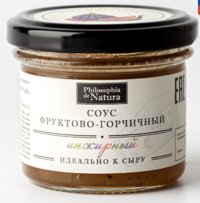 Соус горчичный медово-фруктовый инжирный, 100 гр Соус горчичный медово-фруктовый инжирный, 100 гр
