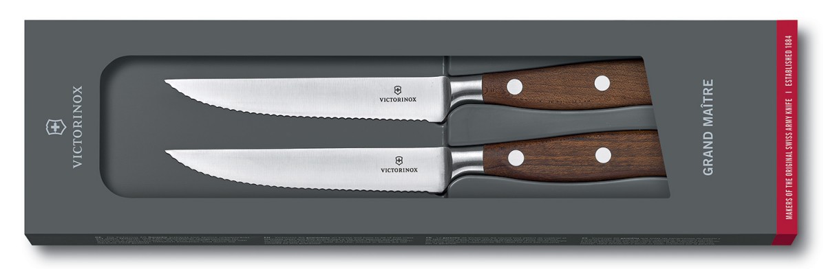 Набор ножей кухоных Victorinox Grand Maitre Steak, 2 предмета, дерево