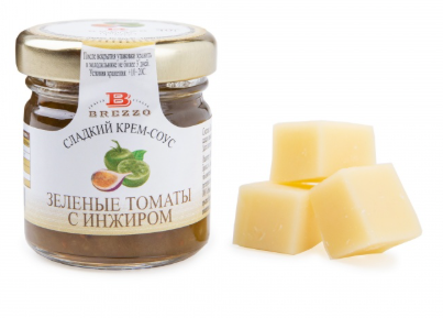 Сладкий крем-соус с зелёными томатами и инжиром, 40 г Сладкий крем-соус с зелёными томатами и инжиром, 40 г