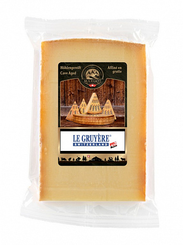 Грюйер АОP сегмент твердый 49% жирности, 200 г Грюйер АОP сегмент твердый 49% жирности, 200 г