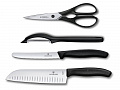 Набор Victorinox кухонный, 4 предмета, черный (подарочная упаковка) Набор Victorinox кухонный, 4 предмета, черный (подарочная упаковка)