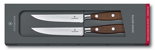 Набор ножей кухоных Victorinox Grand Maitre Steak, 2 предмета, дерево Набор ножей кухоных Victorinox Grand Maitre Steak, 2 предмета, дерево